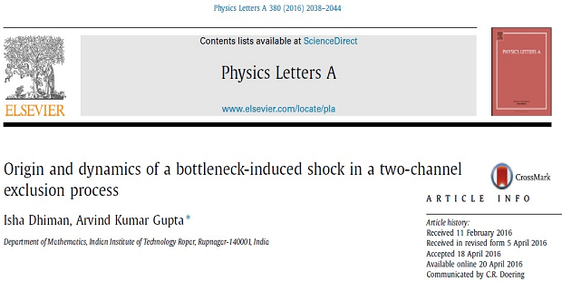 Origin and dynamics of a bottleneck-induced shock in a two-channel exclusion process.