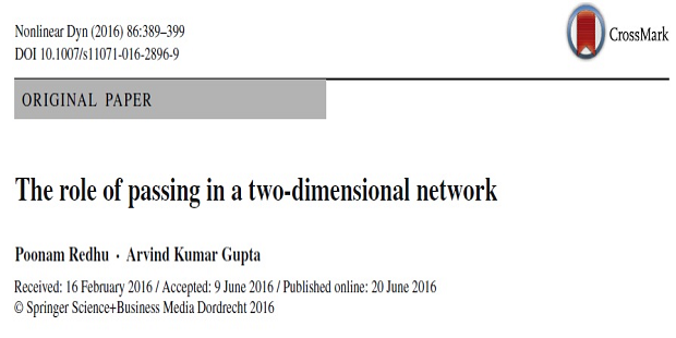 The role of passing in a two-dimensional network.